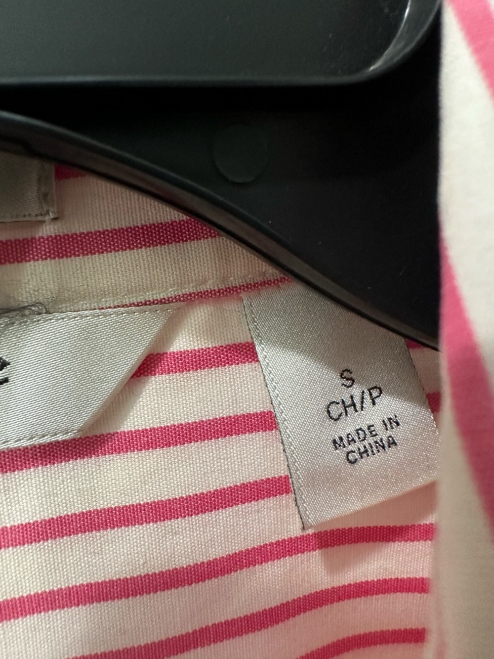 Liz Claiborne Pink White Stripe Hidden Placket Button Shirt Small Tailored - Picture 5 of 7